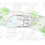 Site plan of the home in Vietnam by Ra.atelier and NGO + Pasierbinski