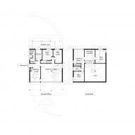 Ground floor and first floor plan of the home in Vietnam by Ra.atelier and NGO + Pasierbinski