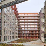 Courtyard view of residential complex Amsterdam