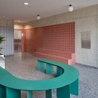 Pink tiles in Domus Houthaven complex