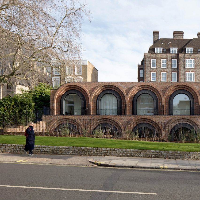 Highgate Road facade of The Arches townhouses by The DHaus Company