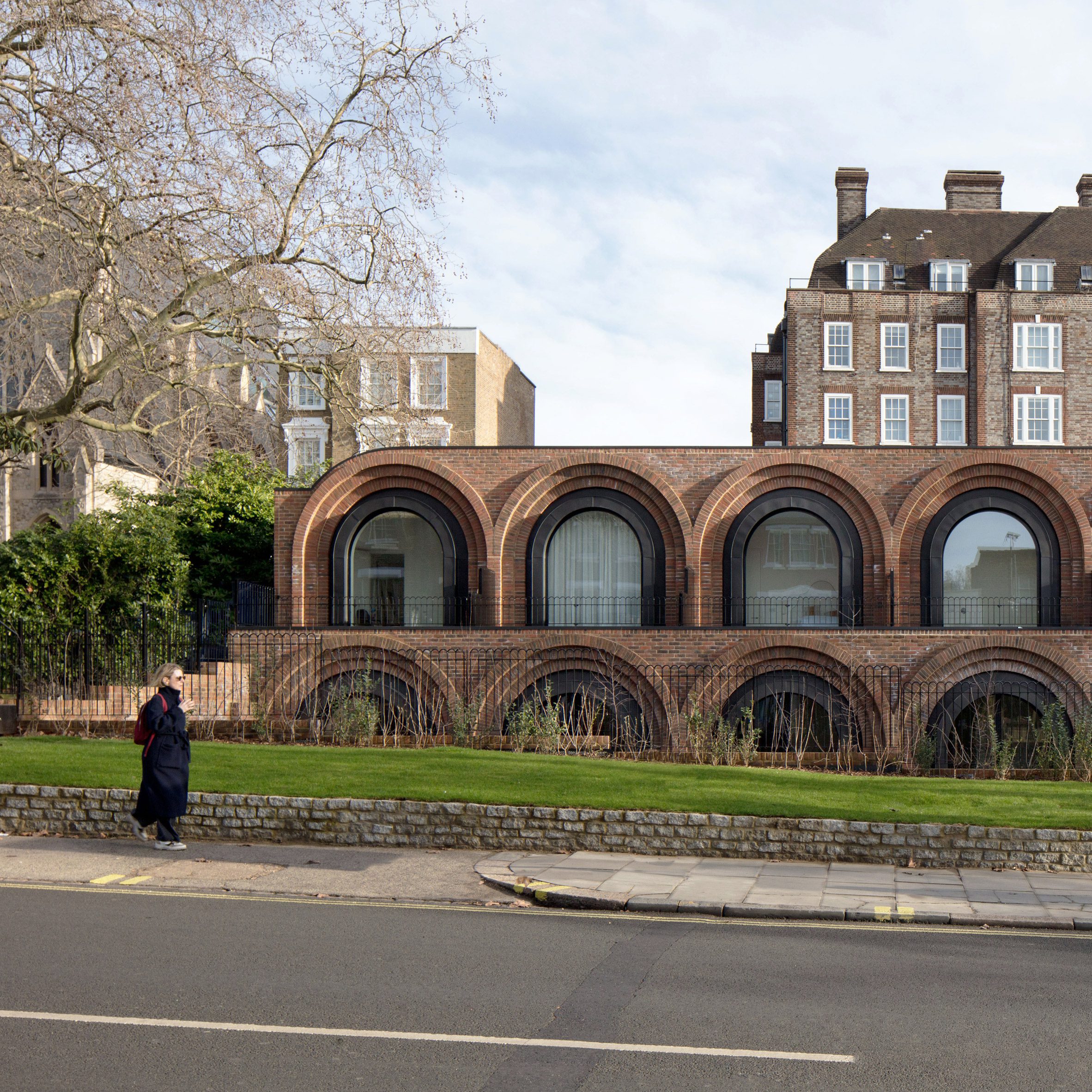 Highgate Road facade of The Arches townhouses by The DHaus Company