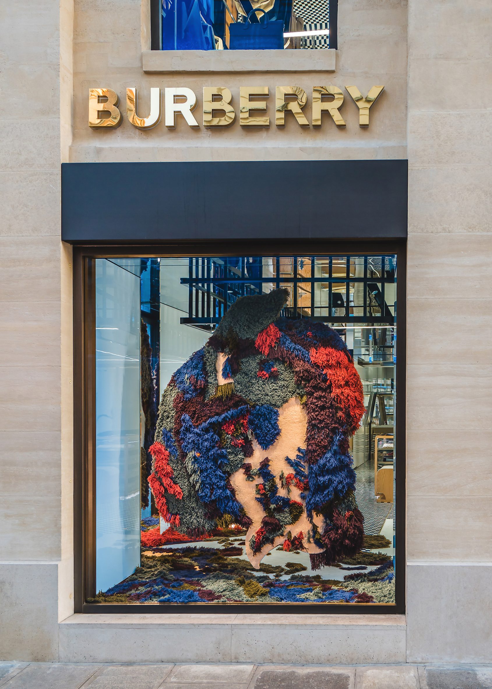 Tom Atton Moore designs tactile wool installations for Burberry