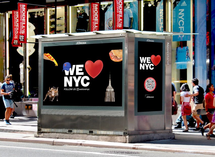 Logotipo We Heart NYC de Graham Clifford para a Partnership for New York City