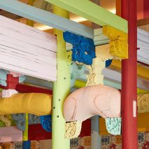 Photo of a colourful installation