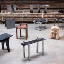 Photo of metal and wooden chairs