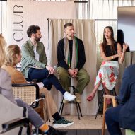 Speakers during Liganova event at Milan design week