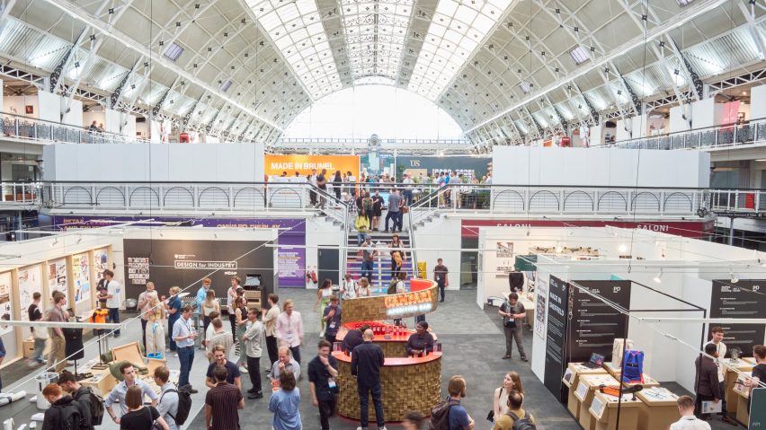 Photo of the New Designers exhibition hall