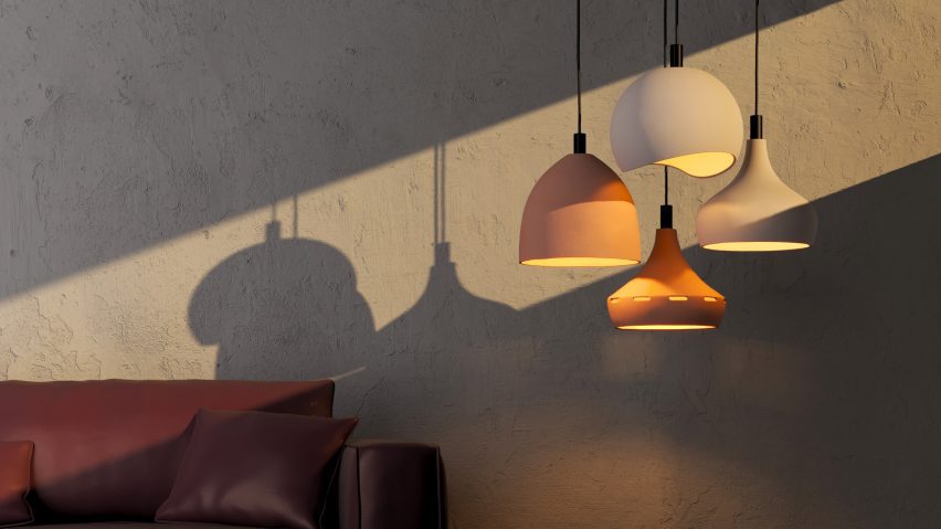 Photo of four suspended pendant lights