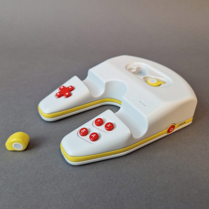 A video game controller that helps children concentrate on school work 
