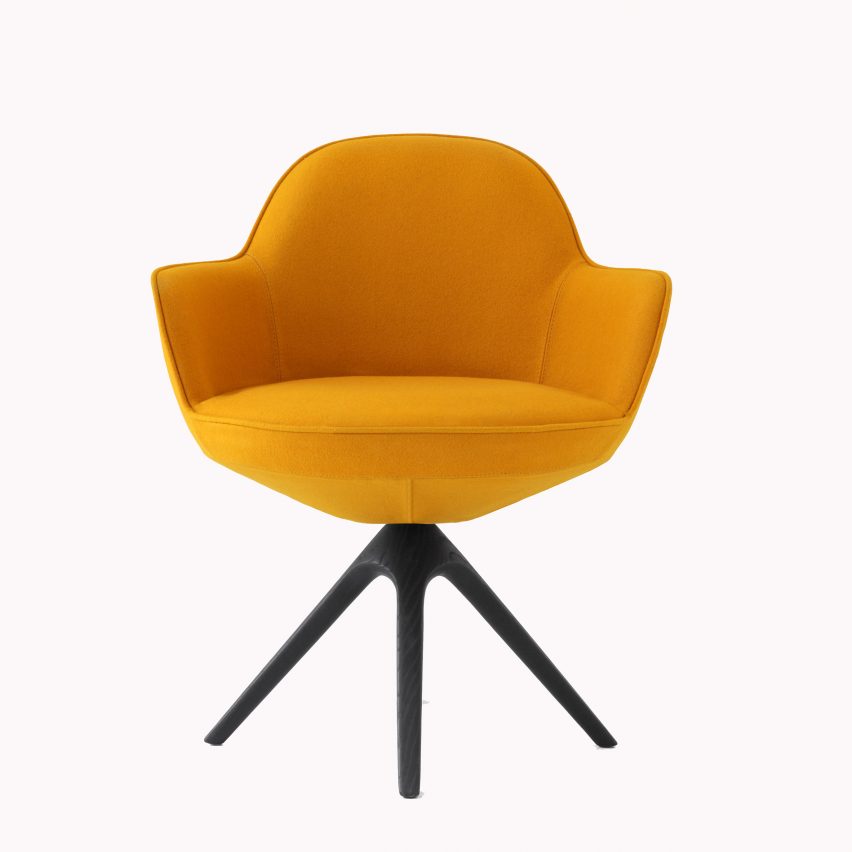 The Romby chair in mustard yellow