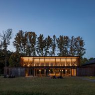 Two-storey Corten steel tasting room and brewery