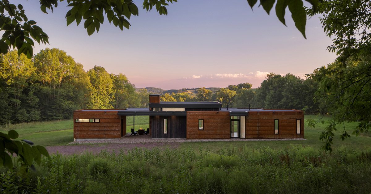Studio MM wraps rural New York home in Corten steel - Vimarsana News