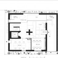 Ground floor plan of C4L House by Cubo Design Architects