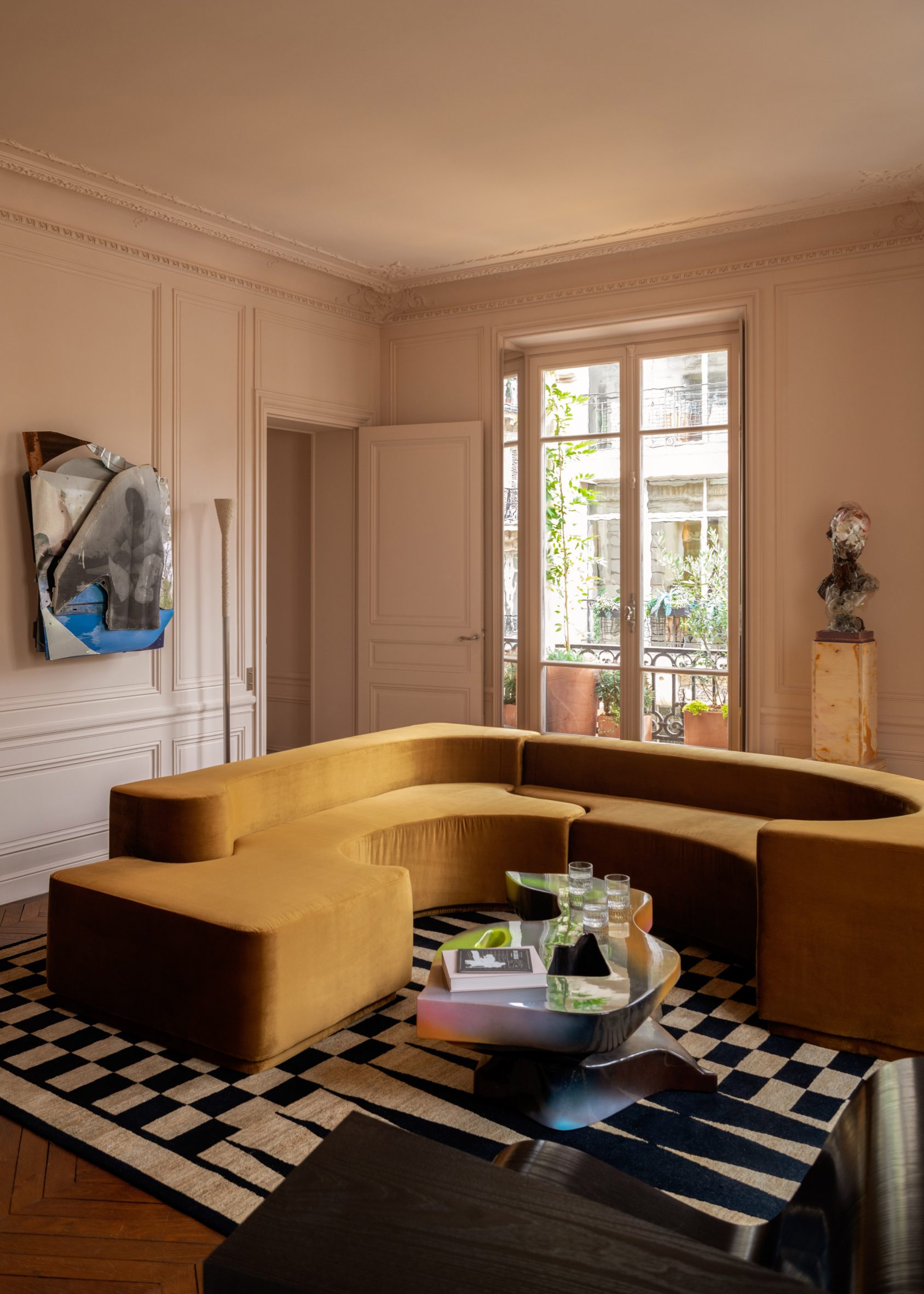Living room of Parisian apartment by Rodolphe Parente