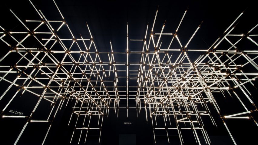 Preciosa's Crystal Beat installation for Milan design week