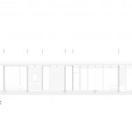 Section drawing of the Rural Nicolas Housing by Manuel Cervantes Estudio