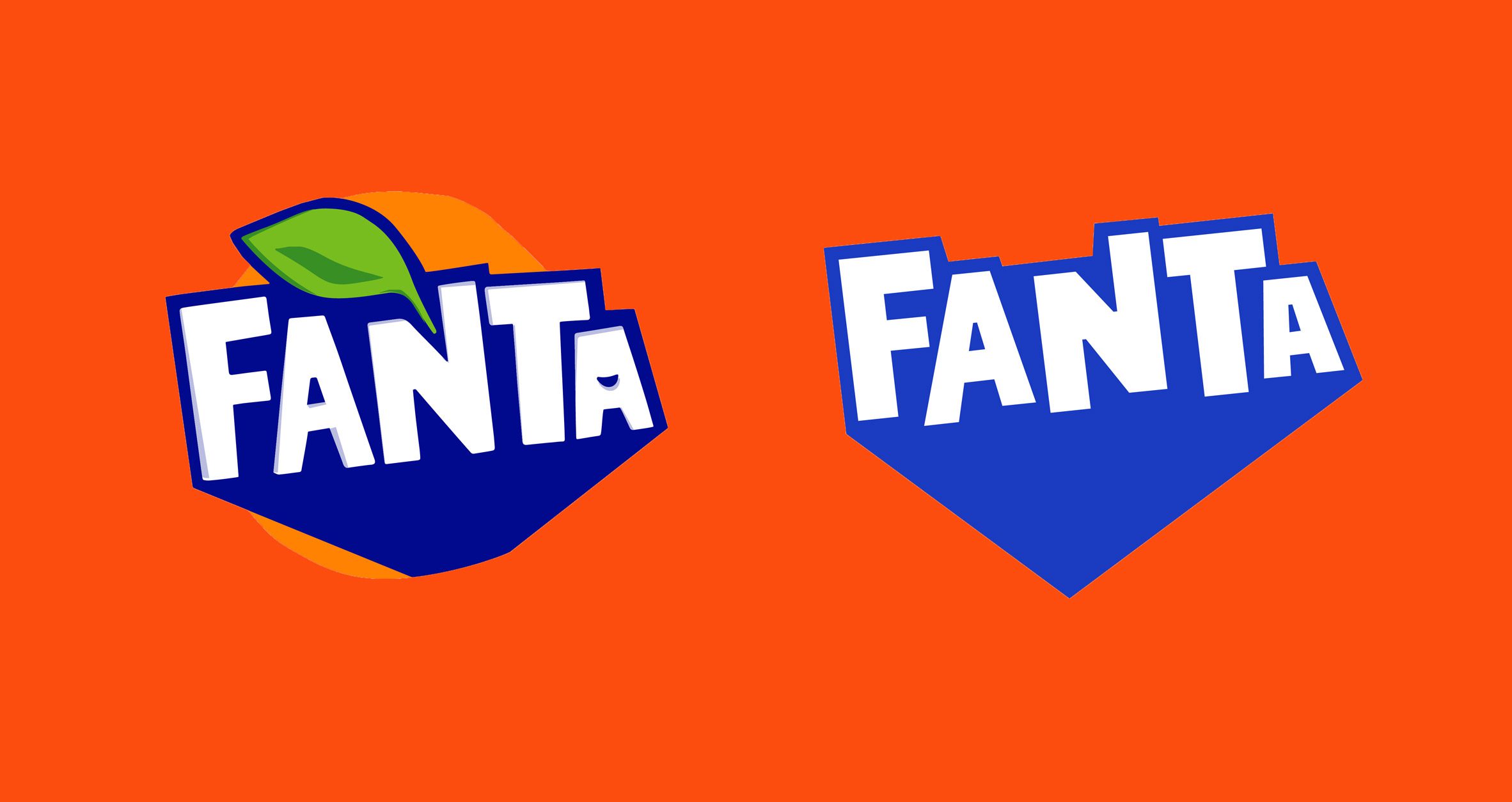 Fanta's old and new logos