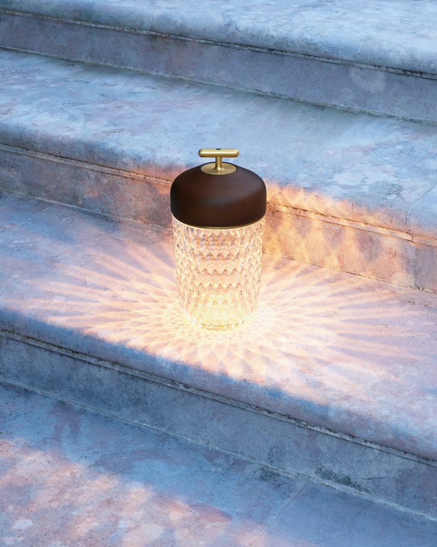 Folia crystal glass outdoor lamps by Saint-Louis