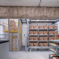 Shanghai Freitag store in 1970s textile factory by Kooo Architects