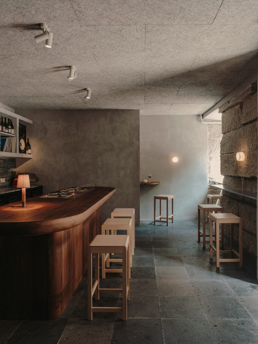 Interior of Gota bar in Madrid designed by Plantea Estudio