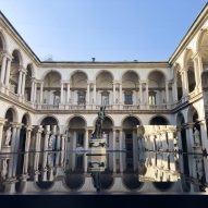 Grohe Spa transforms historic Milanese courtyard with reflective water installation