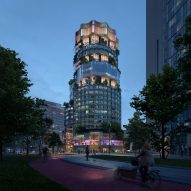 Heatherwick Studio and Barcode Architects unveil design for cylindrical faceted-glass tower