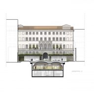Section of Fondazione Luigi Rovati Museum by Mario Cucinella Architects