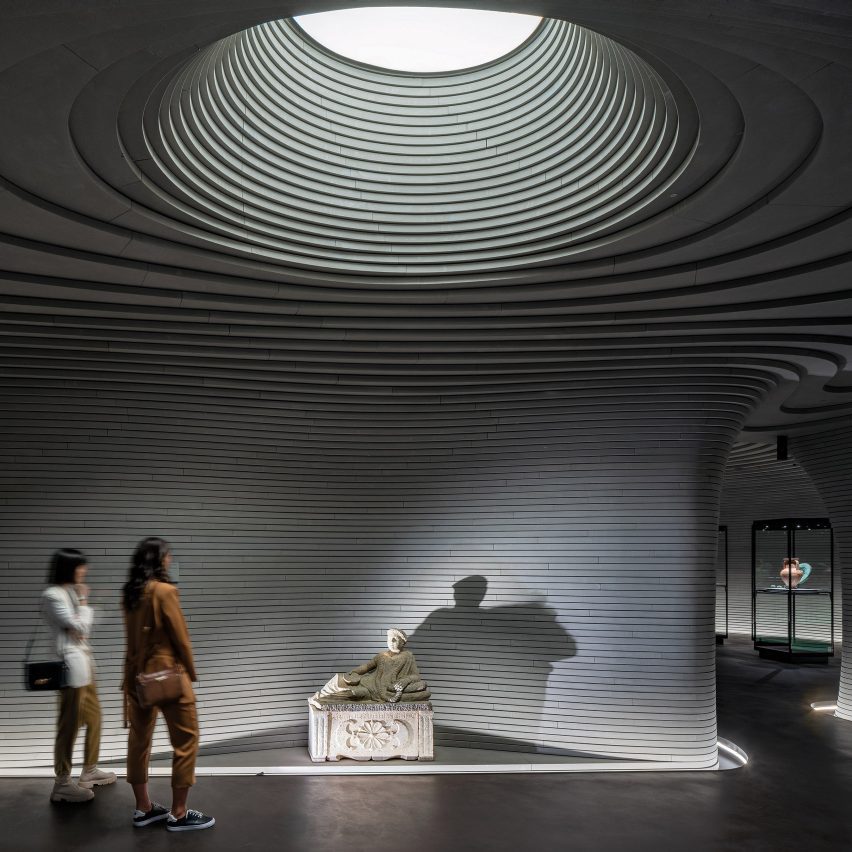 Interior of Fondazione Luigi Rovati Museum by Mario Cucinella Architects