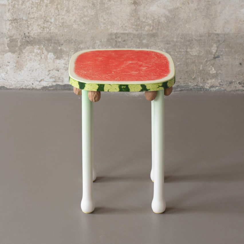 Watermelon stool by Robert Stadler for OMG-GMO collection