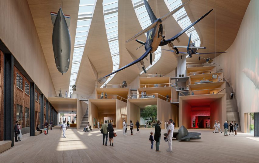 Interiors of BIG's naval history museum concept