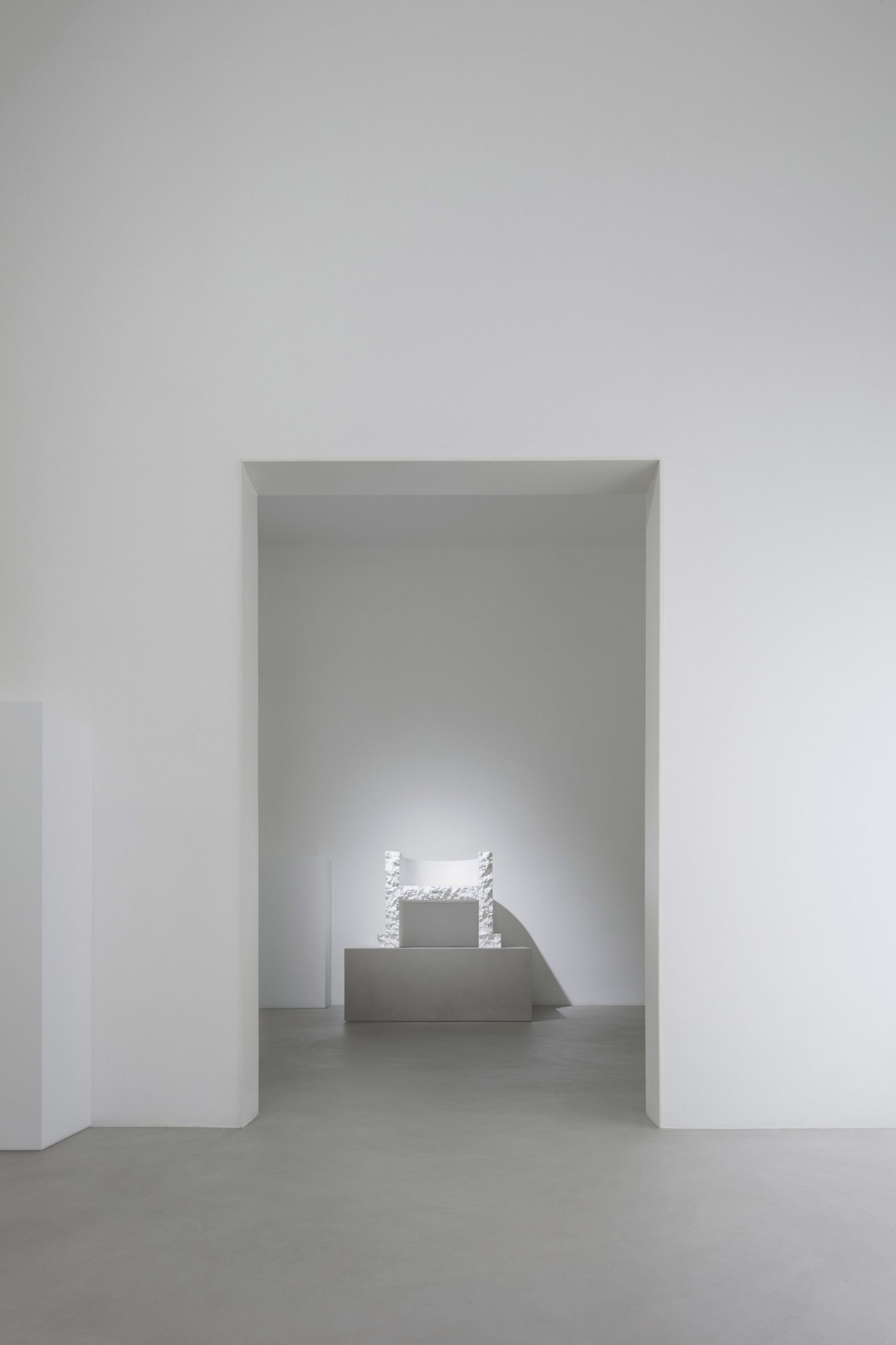 Doorway leading to piece on display at Nendo and Daniel Arsham exhibition