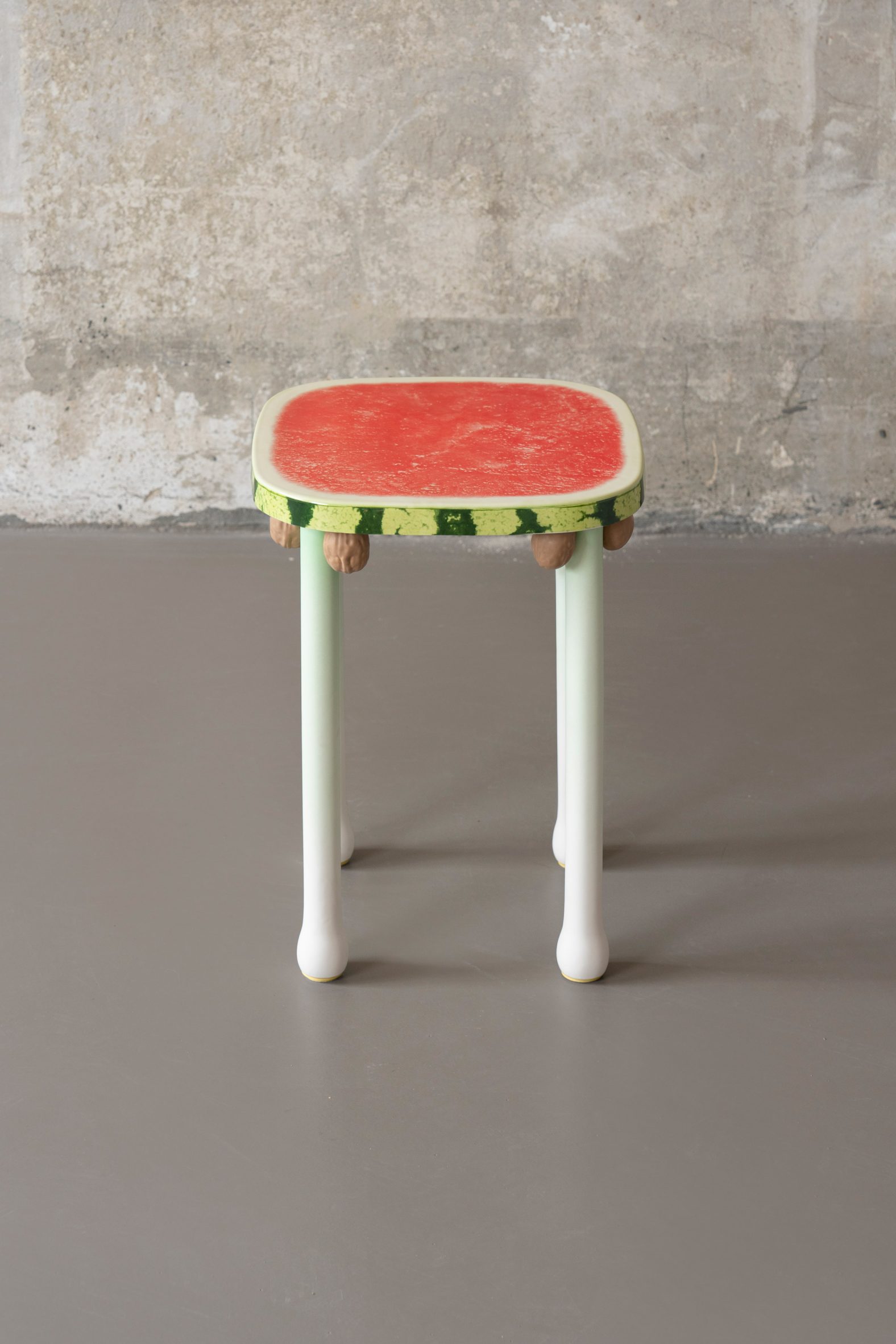 Juicy Joseph watermelon silce stool from the OMG-GMO collection