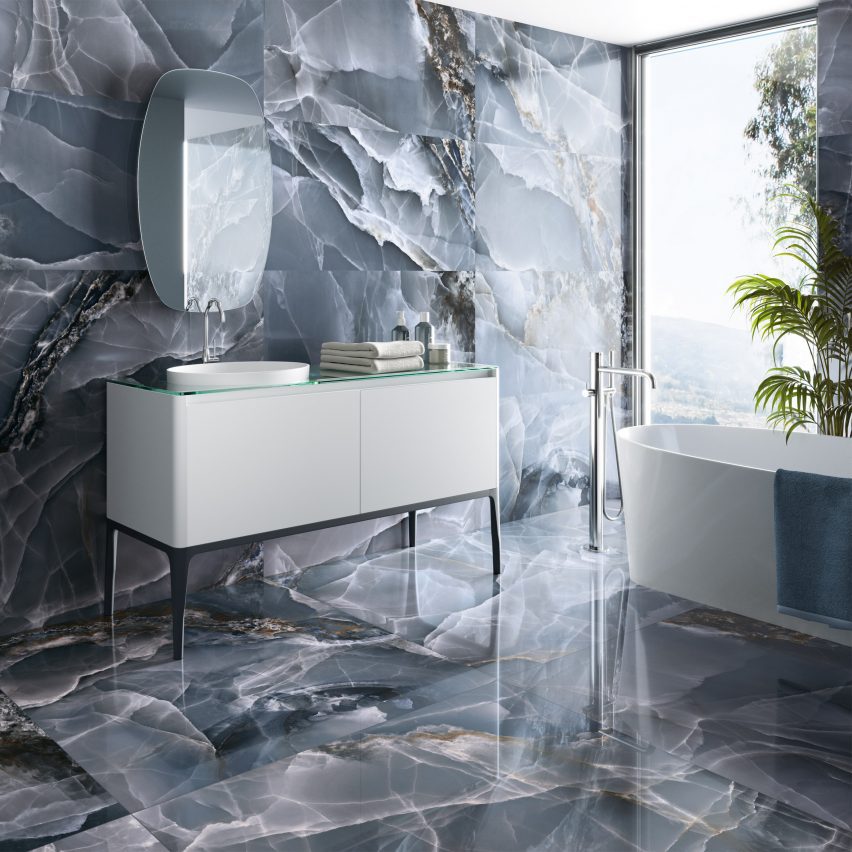 Onyx stone-effect tile by Baldocer