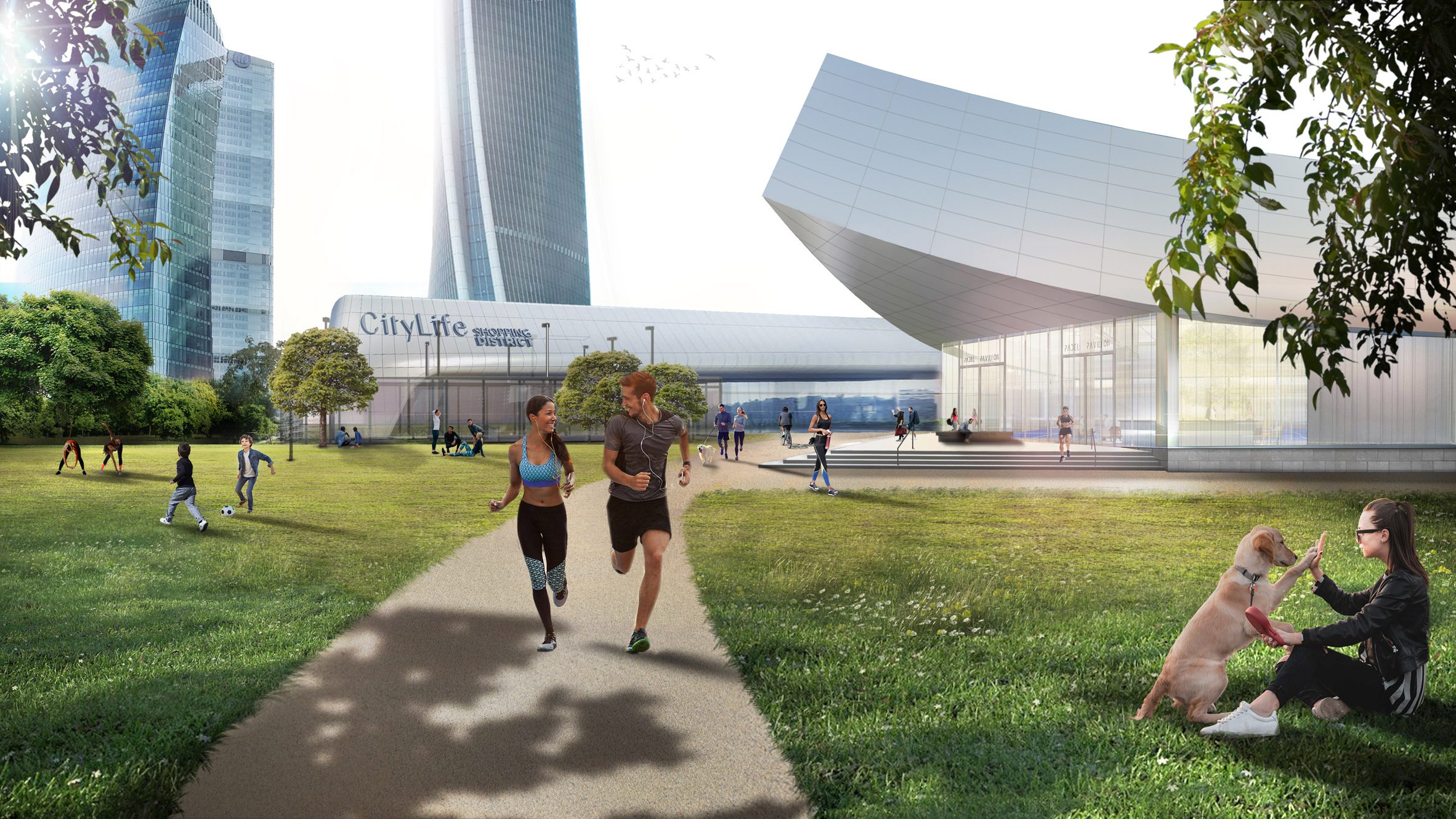 Padel Pavilion for Milan's CityLife development by Fabio Novembre