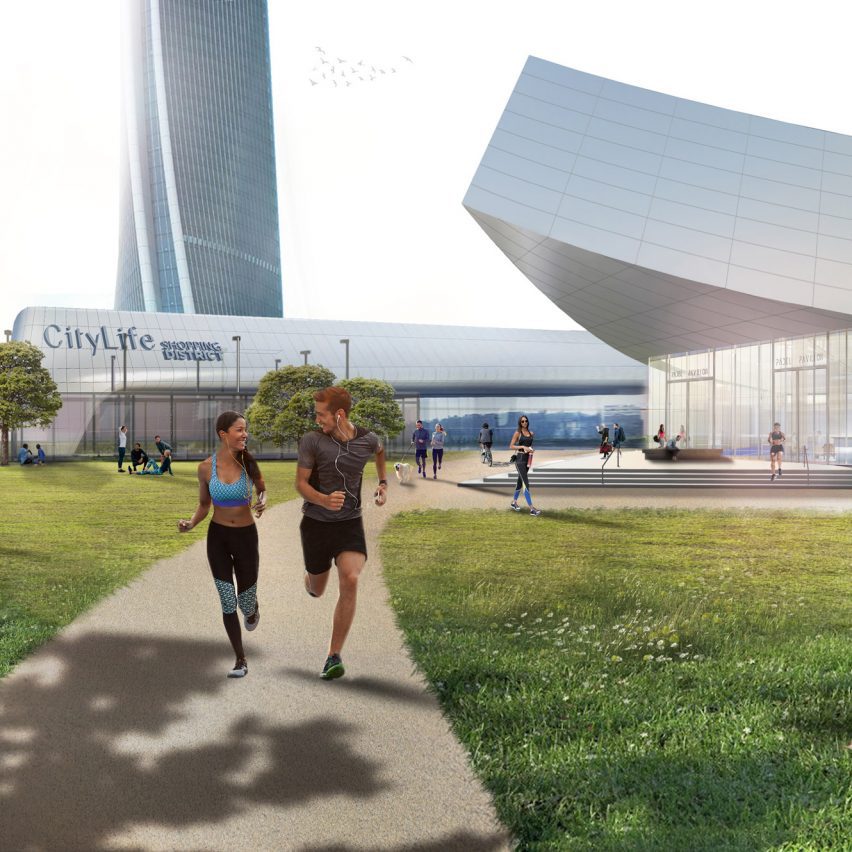 Padel Pavilion for Milan's CityLife development by Fabio Novembre