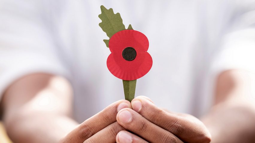 Paper remembrance Royal British Legion poppy by Matter