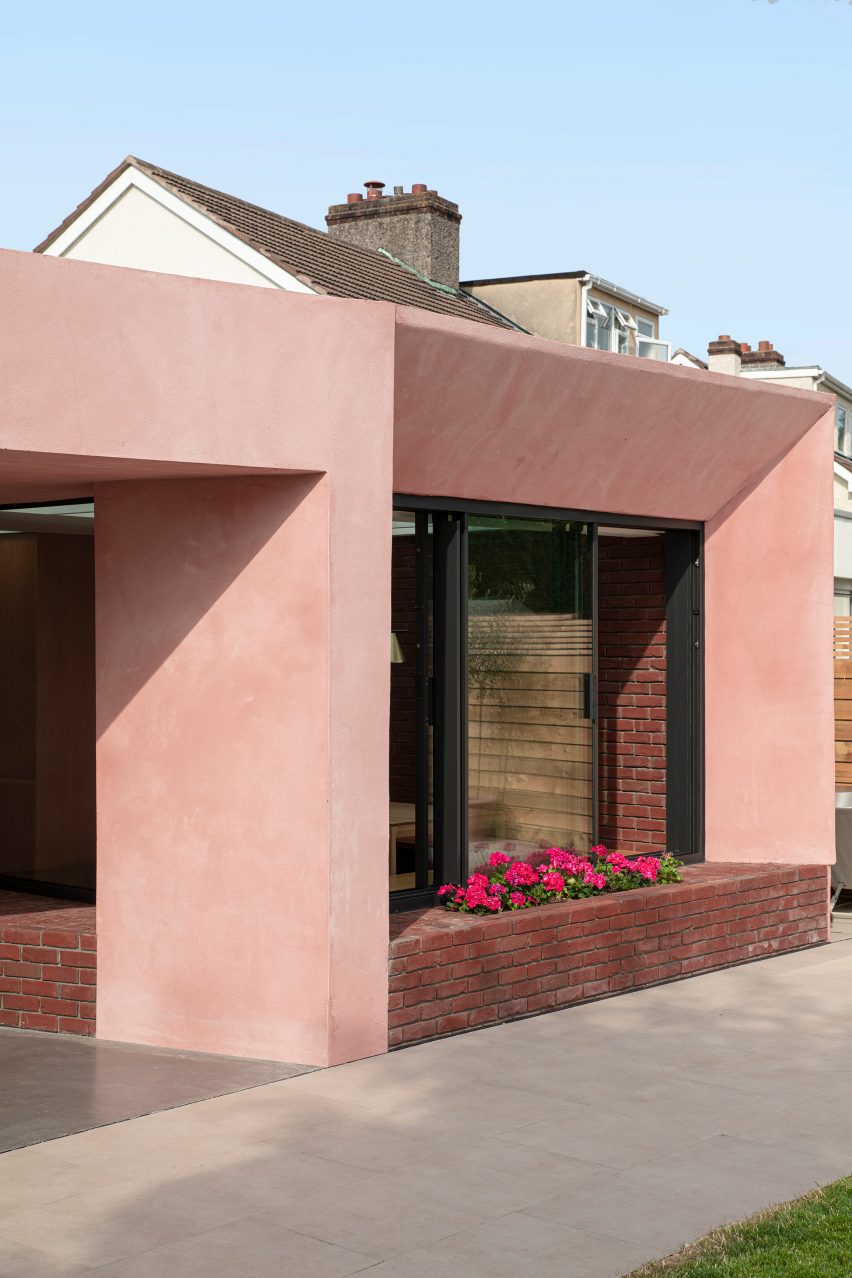 Exterior of Pink House by Courtney McDonnell Studio