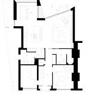 Floor plan of Pink House by Courtney McDonnell Studio