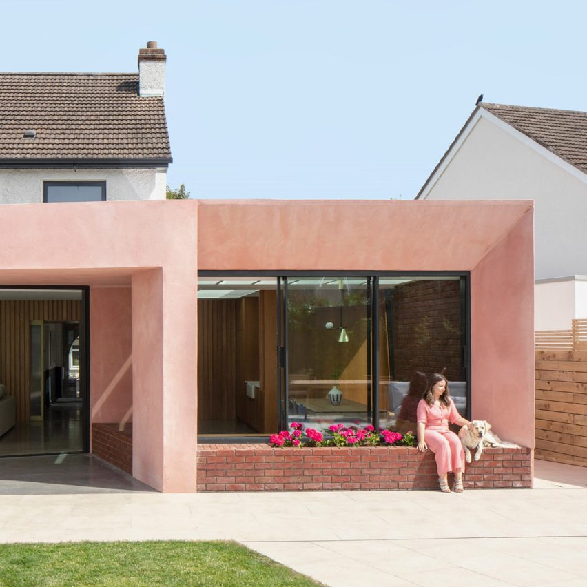 Exterior of Pink House by Courtney McDonnell Studio