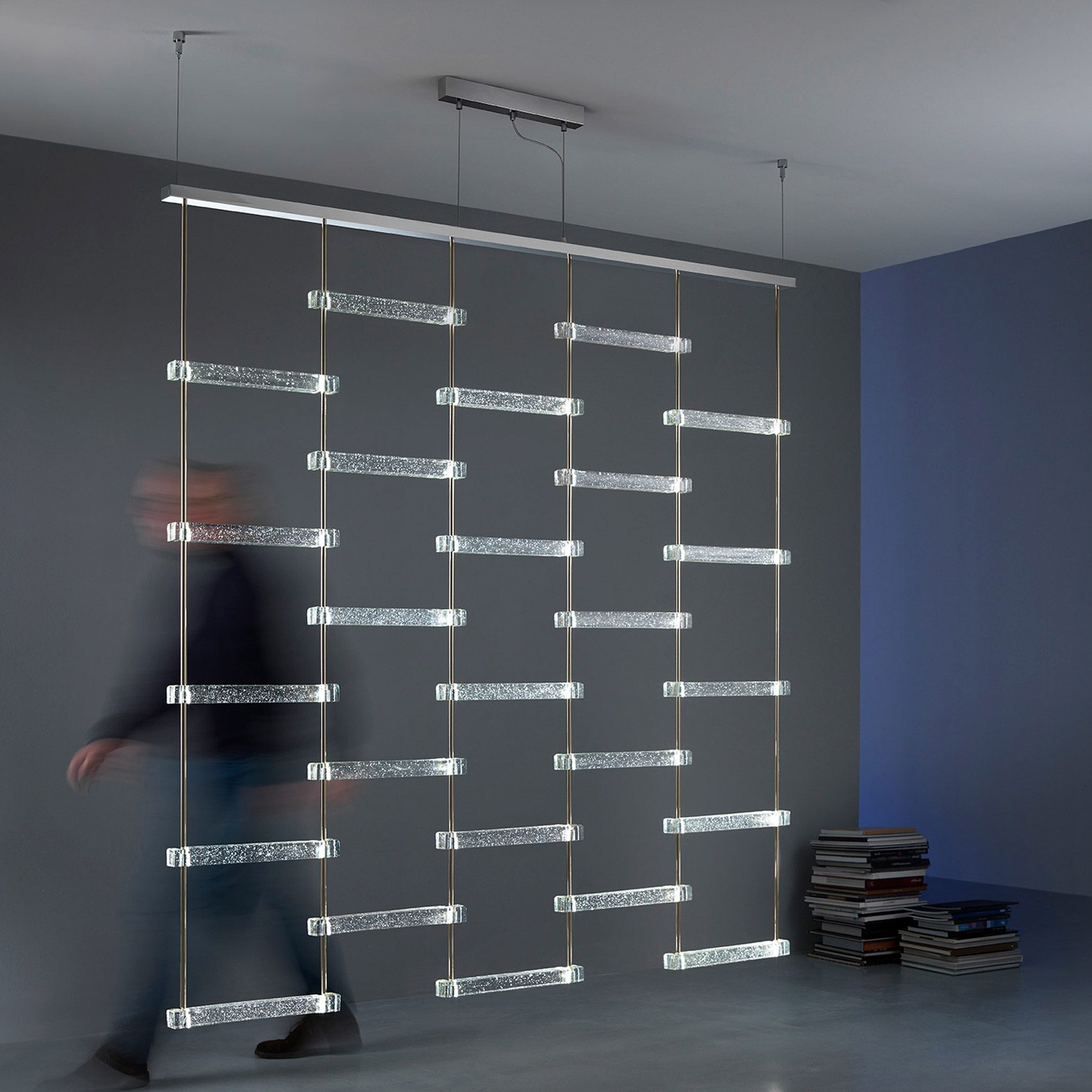 Suspended Piola lighting by Italamp