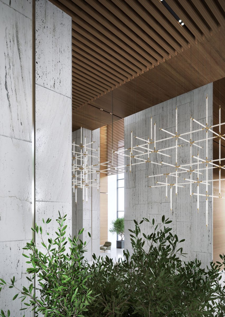 Crystal Grid chandelier by Preciosa Lighting