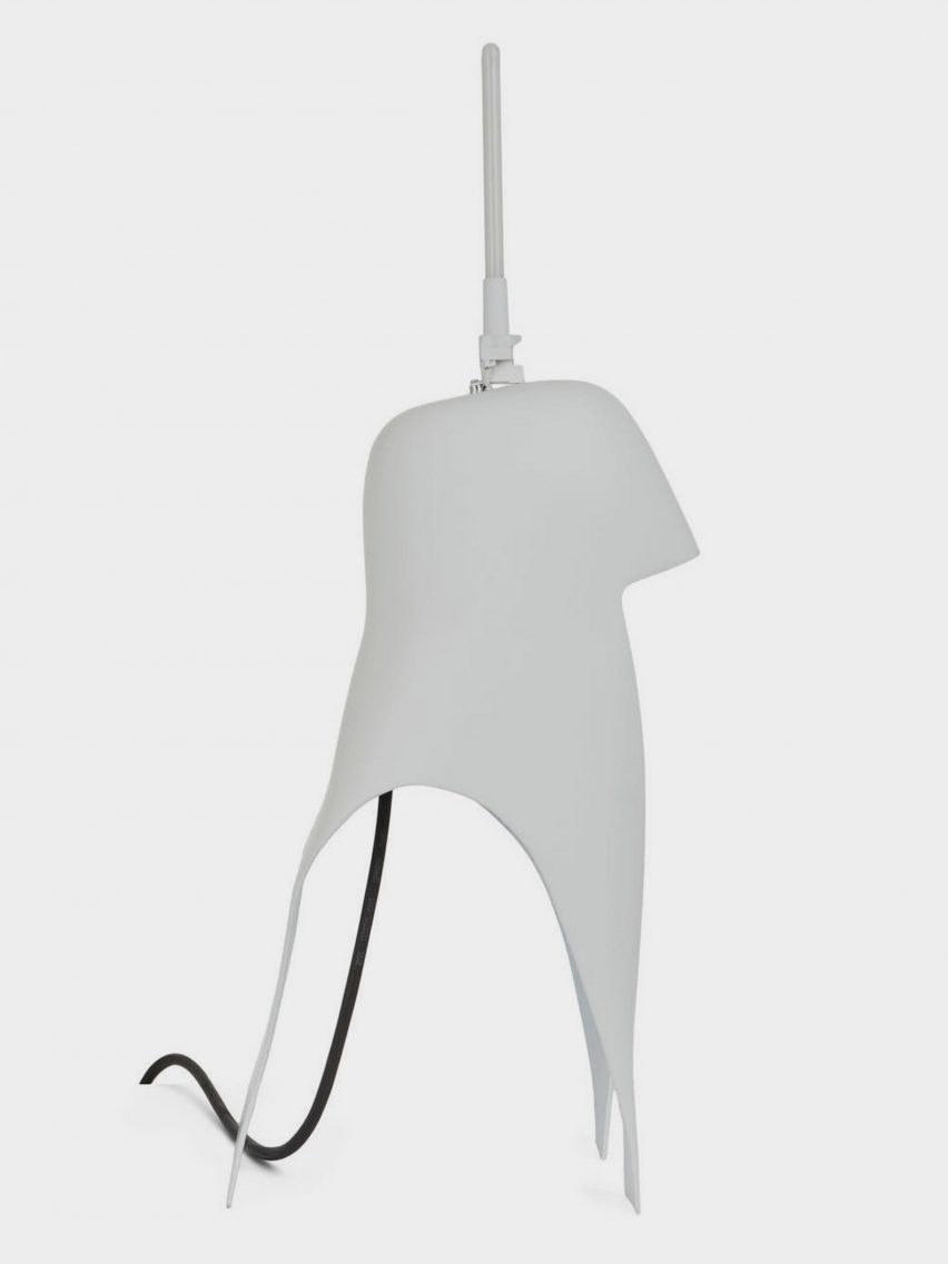 Photo of a white floor lamp