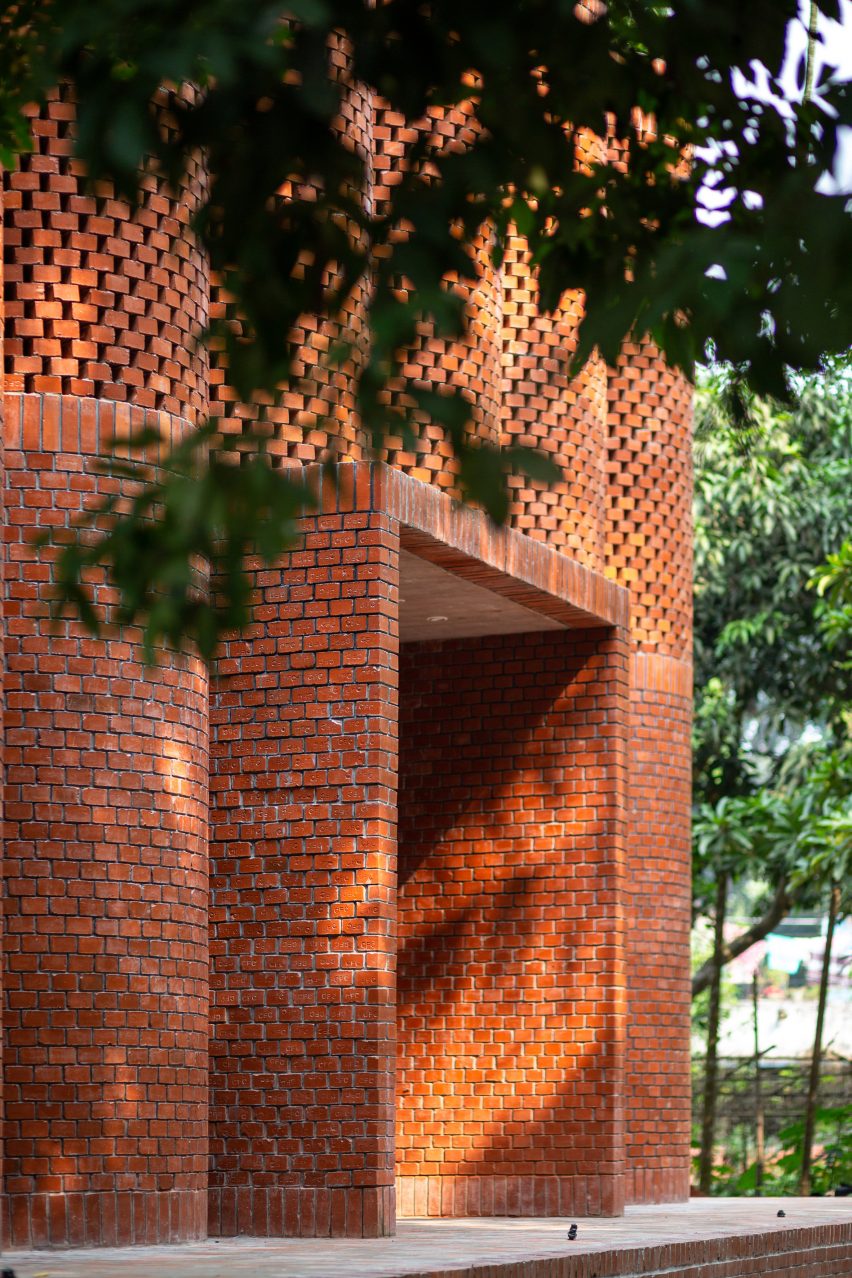 Brick entrance to the Shah Muhammad Mohshin Khan Mausoleum in Bangladesh by Sthapotik