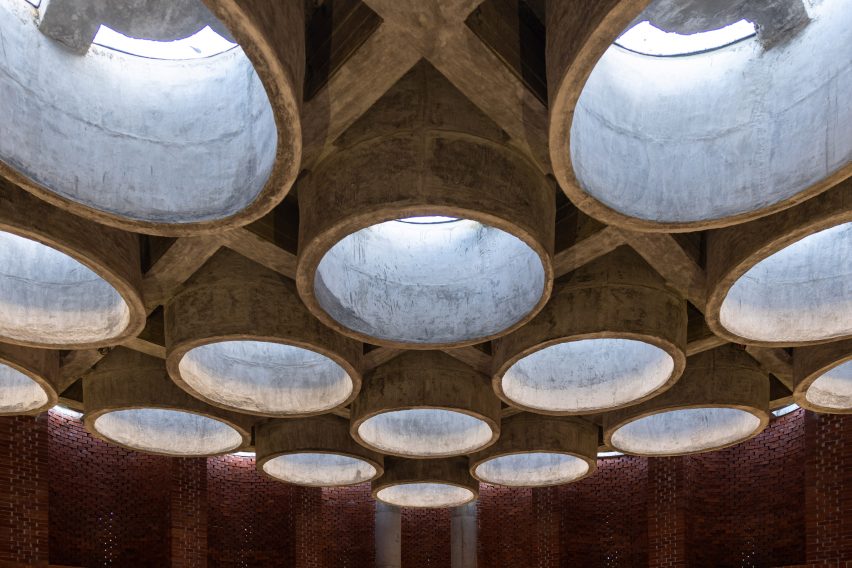 Cylindrical concrete skylights