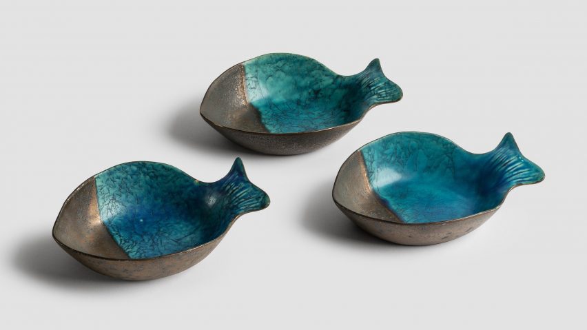 Fish-shaped plates collected by Paola Navone