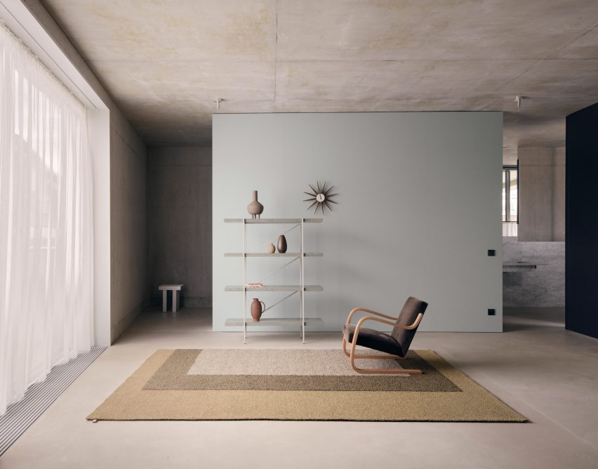 Earthy green Tegel rug by David Chipperfield for Kasthall