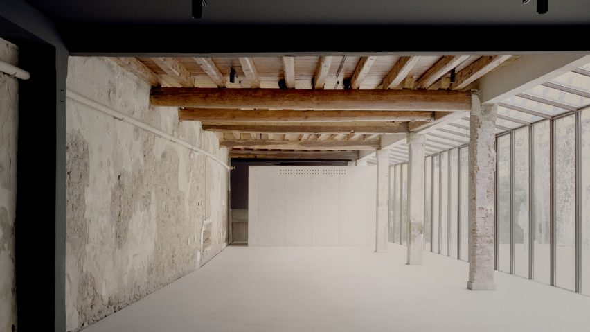 Interior of Threshold and Treasure art gallery in Italy by AMAA