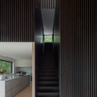 Interior staircase at the New York farmhouse by Worrell Yeung