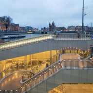 Stationsplein bicycle parking in Amsterdam by Wurk